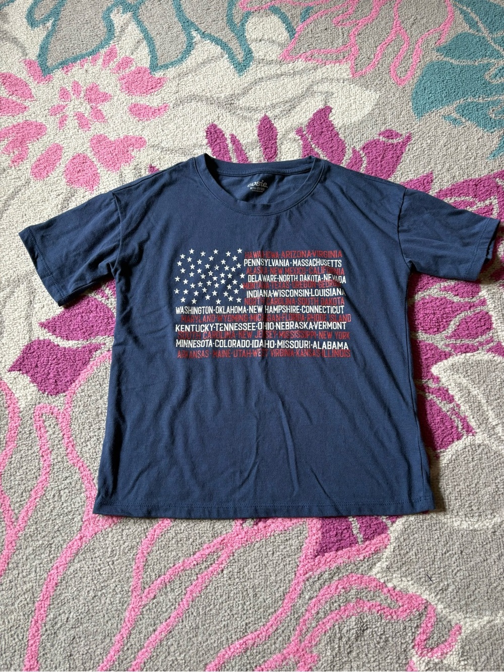Evsie Americana Patriotic Short Sleeve Shirt